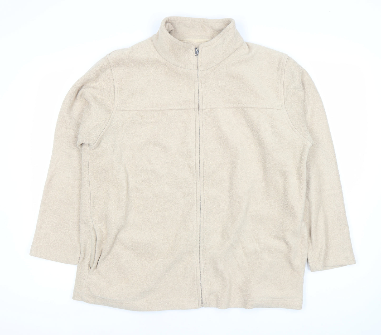 EWM Women's Beige Fleece Jacket Size 16