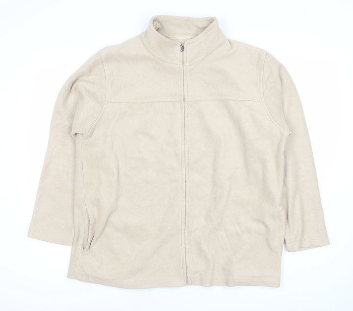 EWM Women's Beige Fleece Jacket Size 16
