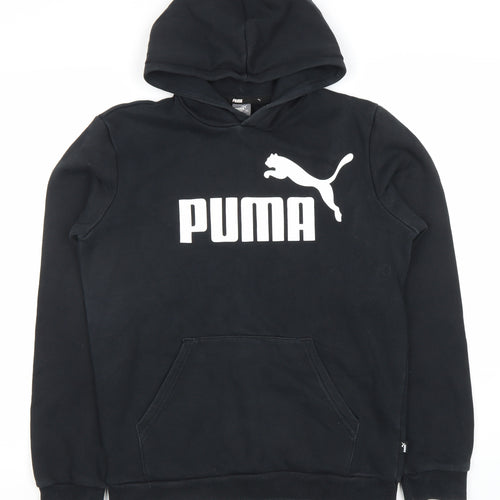 Puma Boys' Black Pullover Hoodie XL with Logo Accent