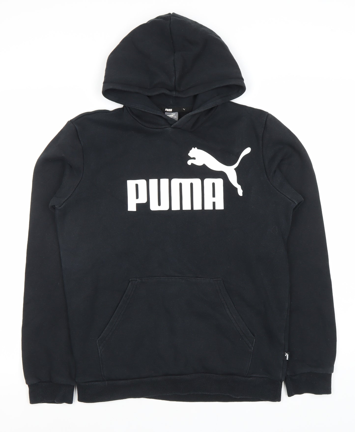 Puma Boys' Black Pullover Hoodie XL with Logo Accent