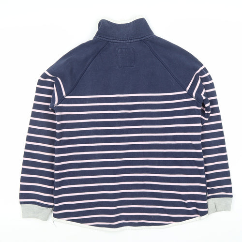 Crew Clothing Women's Blue Striped Pullover Sweatshirt 12