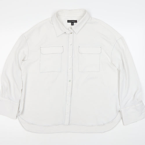 DANNI MINOGUE Women’s White Button-Up Shirt Size 14P