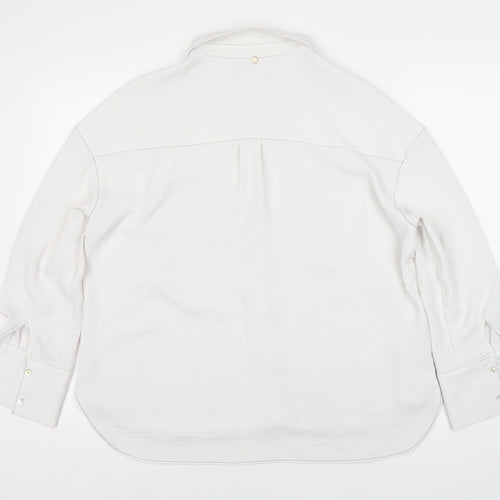 DANNI MINOGUE Women’s White Button-Up Shirt Size 14P