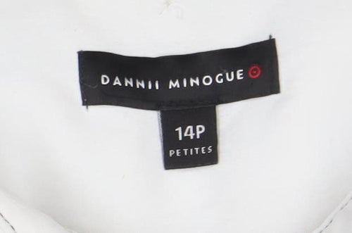 DANNI MINOGUE Women’s White Button-Up Shirt Size 14P
