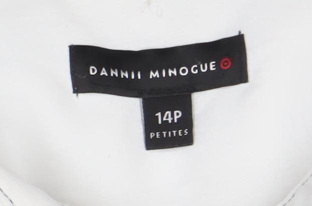 DANNI MINOGUE Women’s White Button-Up Shirt Size 14P