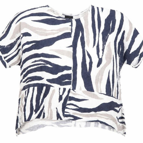 Saloos Women's Multicoloured Animal Print Top, Size UK 18