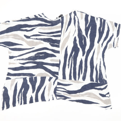 Saloos Women's Multicoloured Animal Print Top, Size UK 18