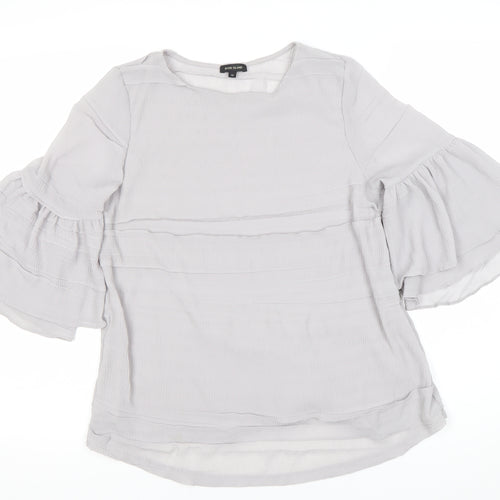 River Island Women's Grey Tunic Blouse Size 10