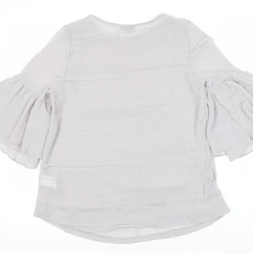 River Island Women's Grey Tunic Blouse Size 10