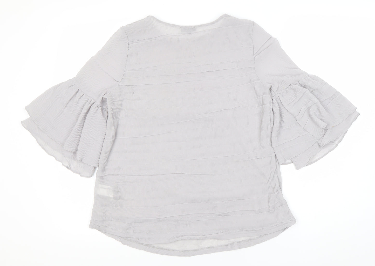 River Island Women's Grey Tunic Blouse Size 10