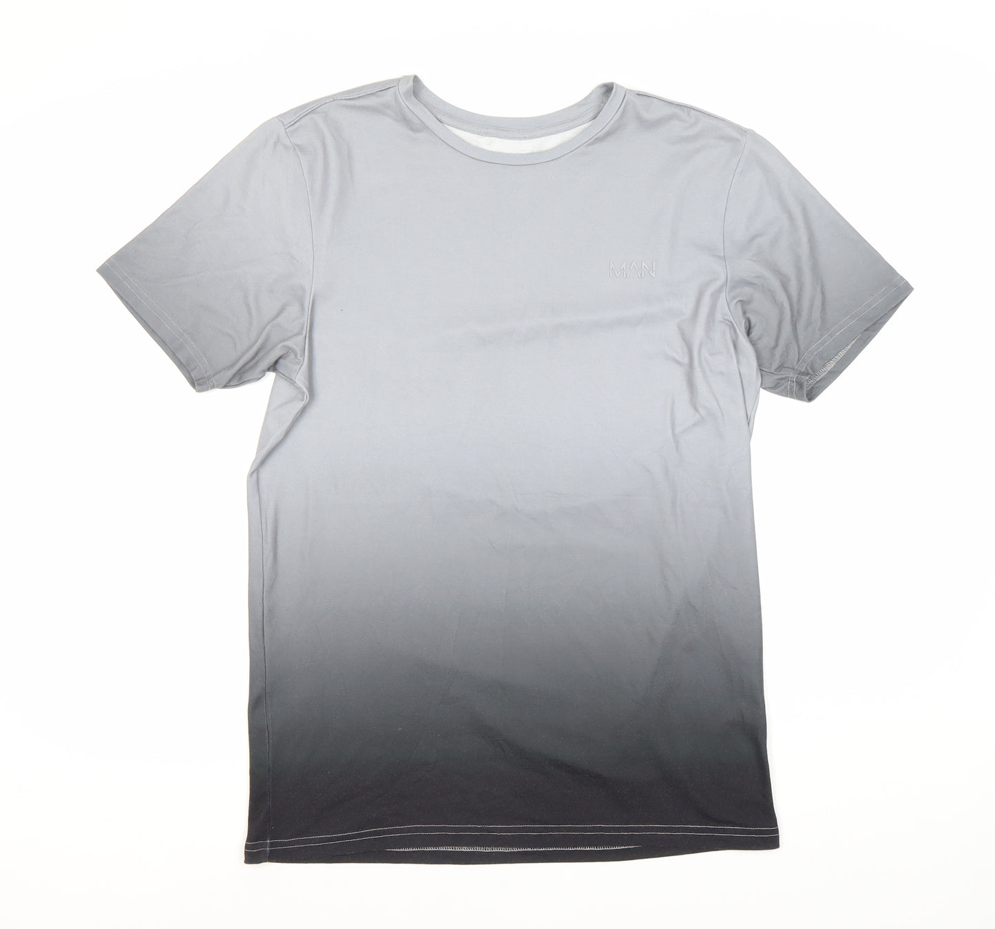 MAN Men’s Grey Crew Neck Short Sleeve T-Shirt - Size S