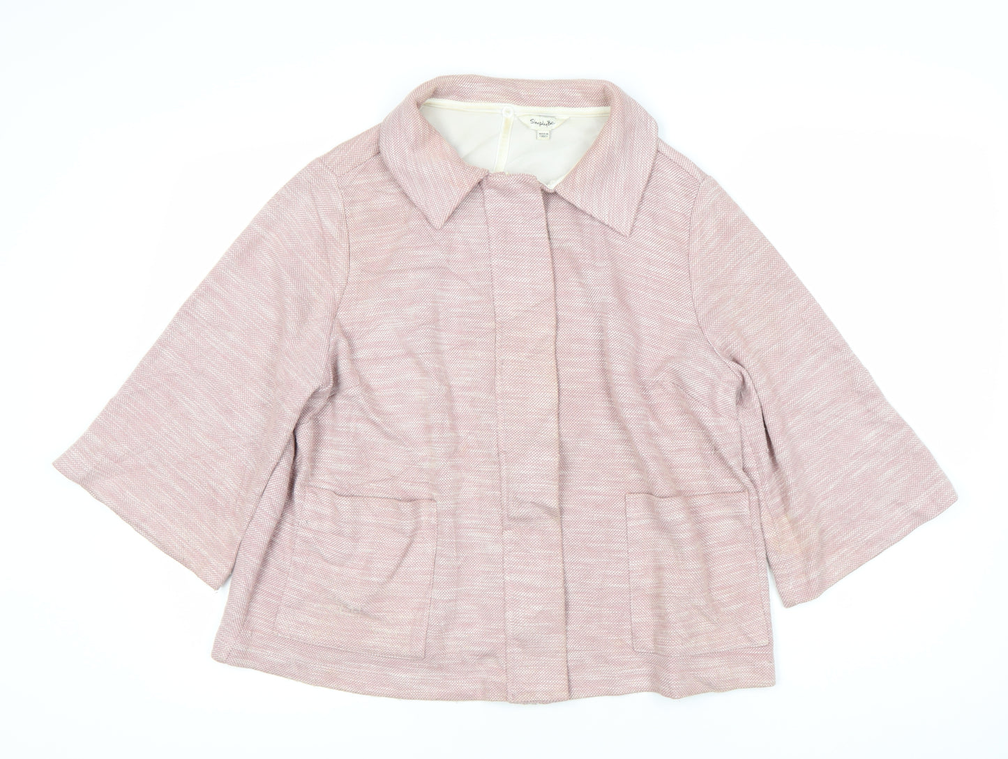 Simply Be Women's Pink Relaxed Jacket Size 18