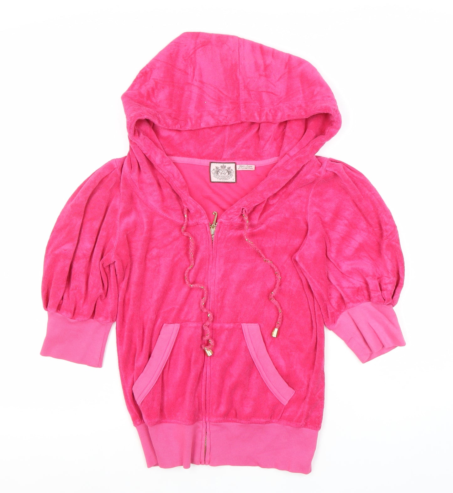 Juicy Couture Women's Pink Full Zip Hoodie, S