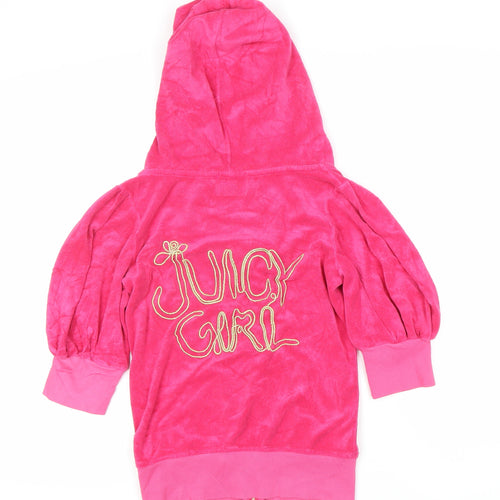 Juicy Couture Women's Pink Full Zip Hoodie, S