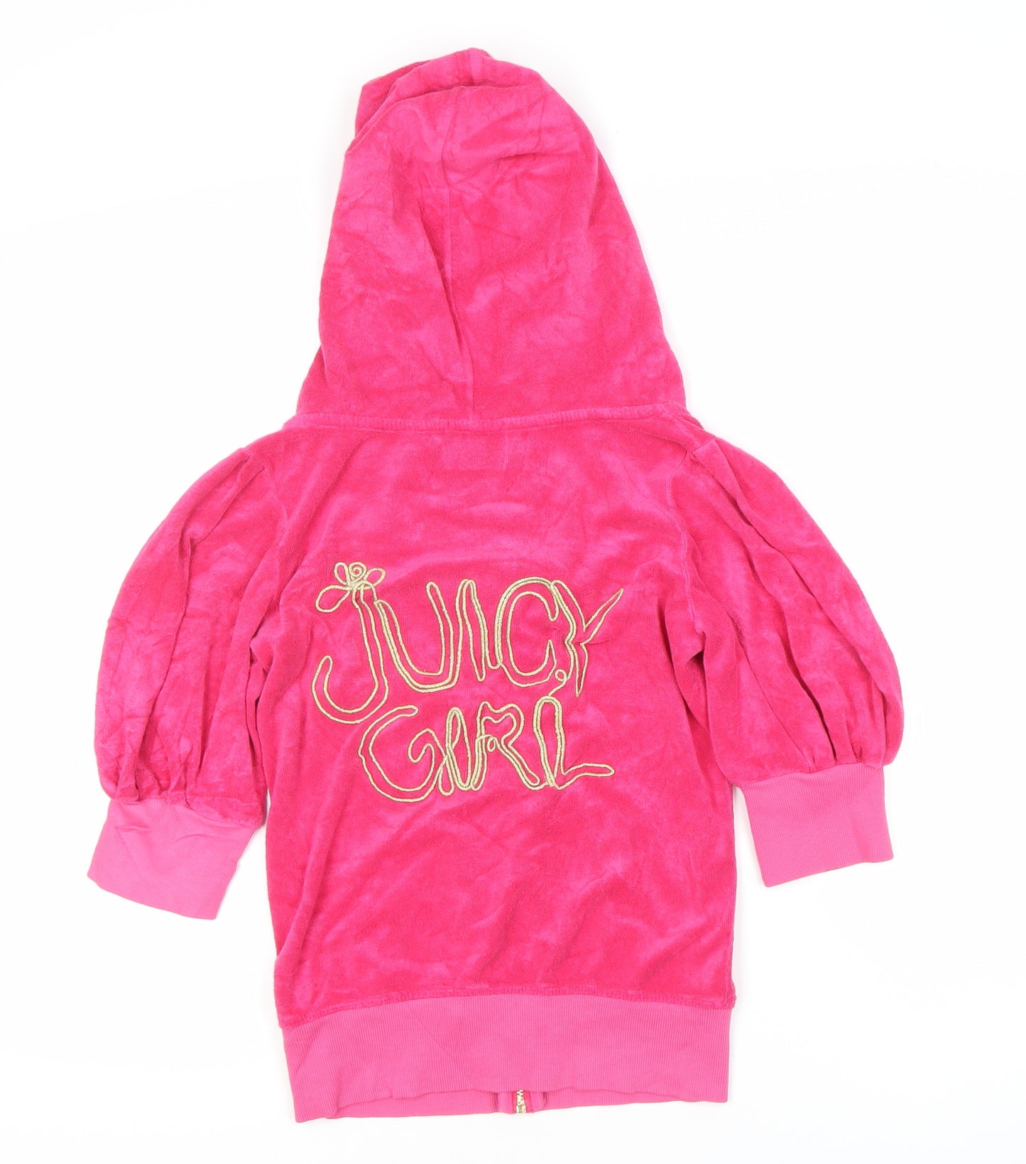 Juicy Couture Women's Pink Full Zip Hoodie, S