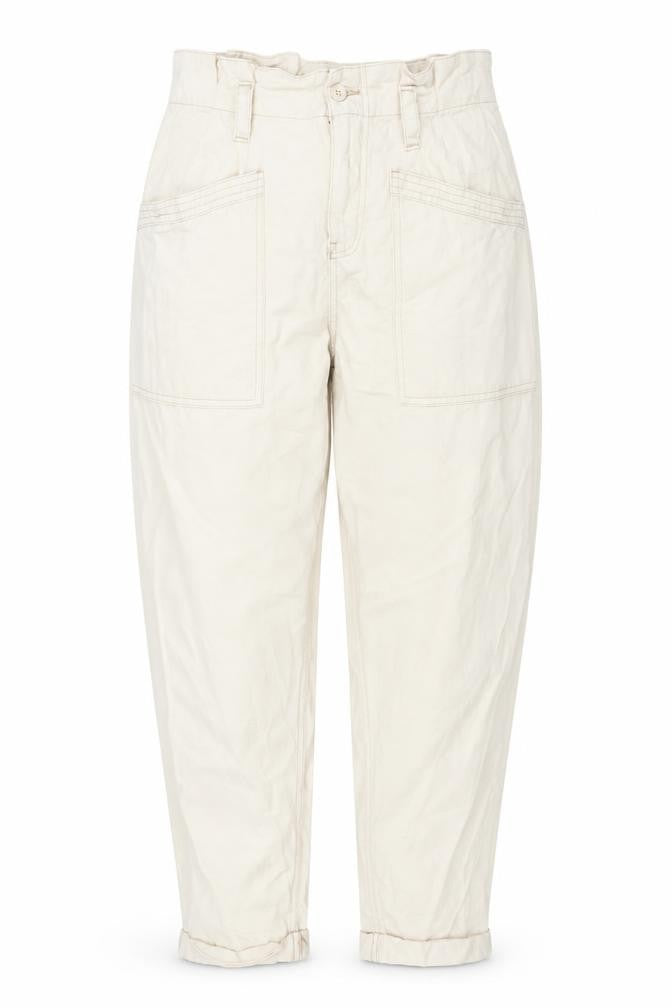 Front view of Topshop Women’s Beige Jeans, size UK 10