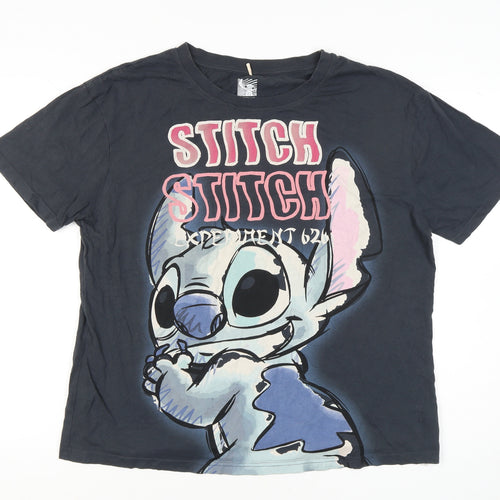 Disney Unisex Black Stitch T-Shirt M