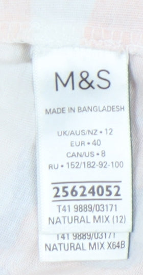 Marks and Spencer Women's Camouflage T-Shirt, Size 12, Multicoloured