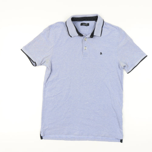 Jack & Jones Mens Blue Polo Shirt Size S