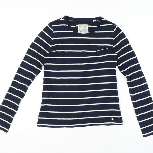 Jack Wills Women's Blue Striped Long Sleeve T-Shirt