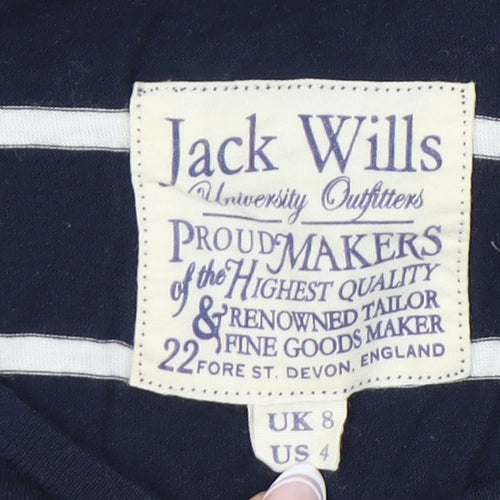Jack Wills Women's Blue Striped Long Sleeve T-Shirt