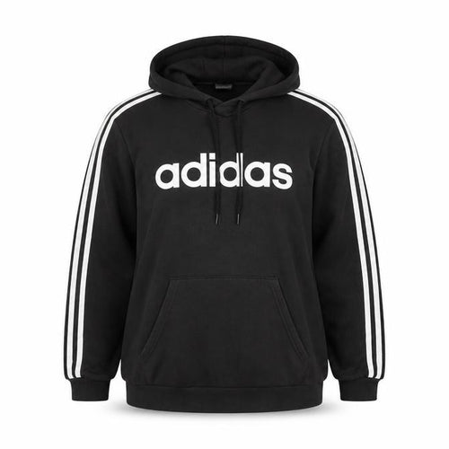 Adidas Black Unisex Pullover Hoodie, Size L, Cotton Blend