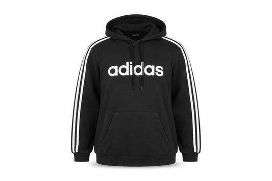 Adidas Black Unisex Pullover Hoodie, Size L, Cotton Blend