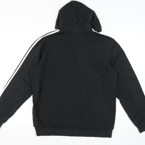 Adidas Black Unisex Pullover Hoodie, Size L, Cotton Blend
