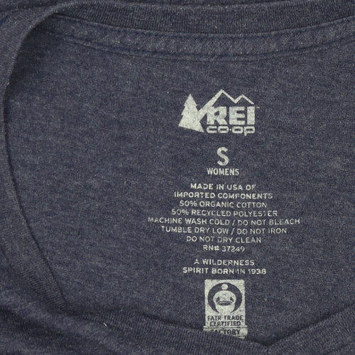 REI Women's Blue Graphic V-Neck T-Shirt - Size S