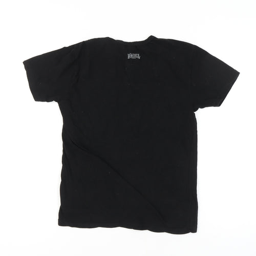 Lonsdale Black T-Shirt Unisex S Basic Cotton
