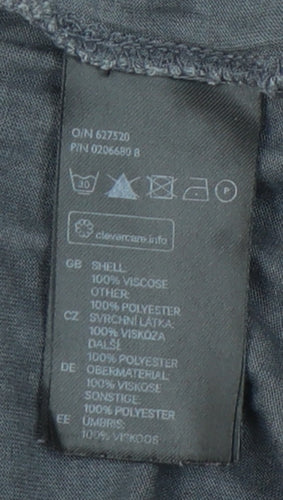 H&M Women’s Grey Top, Size 12, 3/4 Sleeve, V-Neck