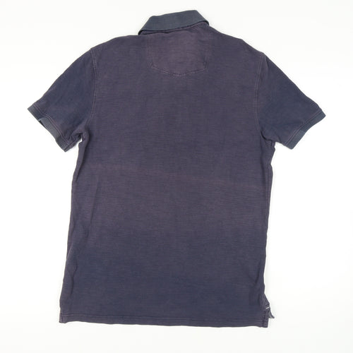 Fat Face Men's Blue Polo Shirt Medium Short Sleeve