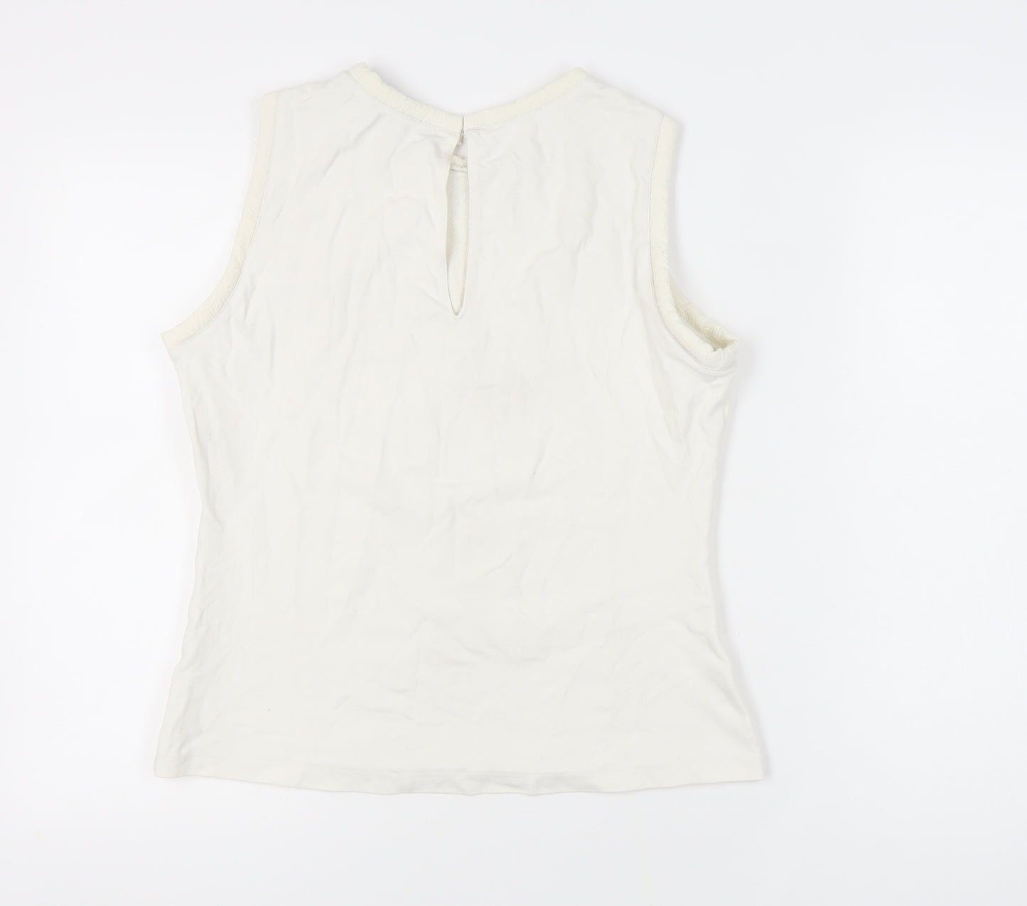 Zara Basic Women's White Sleeveless Top, M