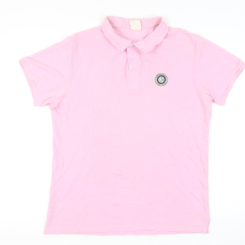 Cotton Farm Men's Pink XL Polo Shirt