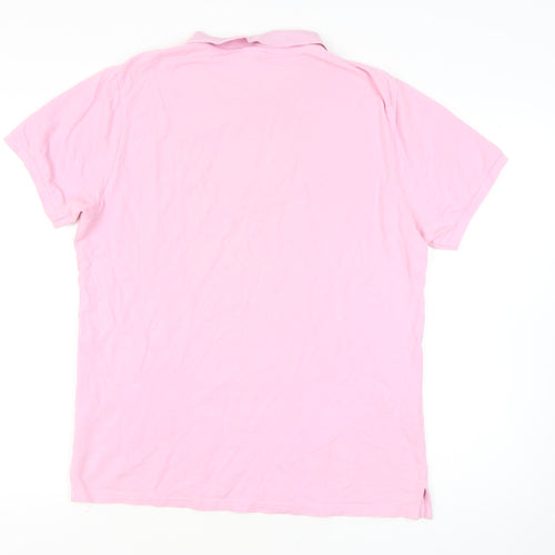 Cotton Farm Men's Pink XL Polo Shirt