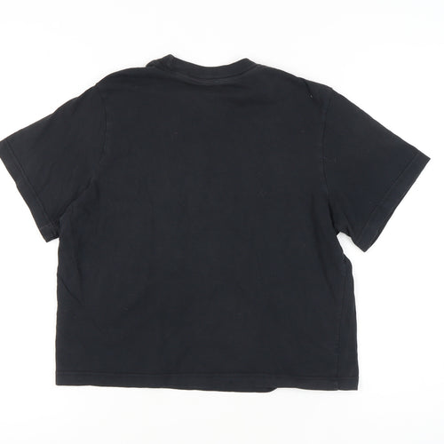 Nike Girls Black XL T-Shirt, Relaxed Fit, 100% Cotton