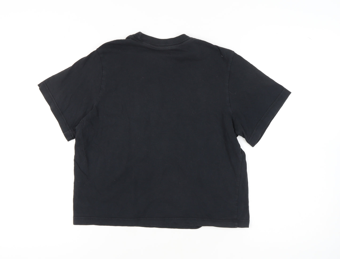 Nike Girls Black XL T-Shirt, Relaxed Fit, 100% Cotton