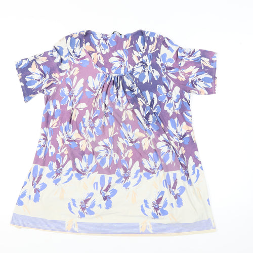 M&Co Women's Multicoloured Floral Top Size 18