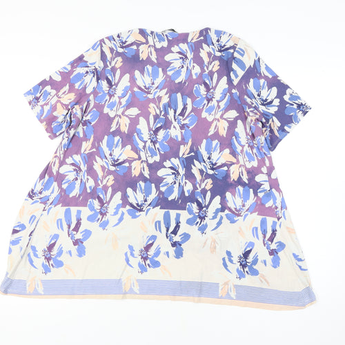 M&Co Women's Multicoloured Floral Top Size 18