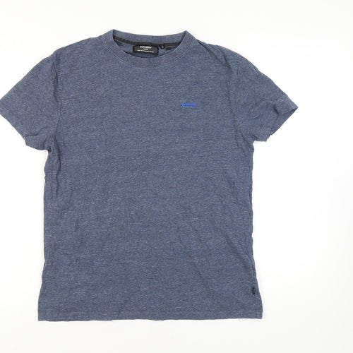 Superdry Men's Blue Crew Neck T-Shirt, Size M