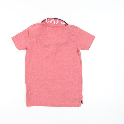 SoulCal & Co Boys Red Polo Shirt 9-10 Years Short Sleeve
