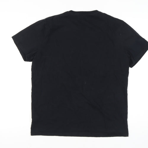 Hollister Men’s Black Logo T-Shirt L Regular Cotton