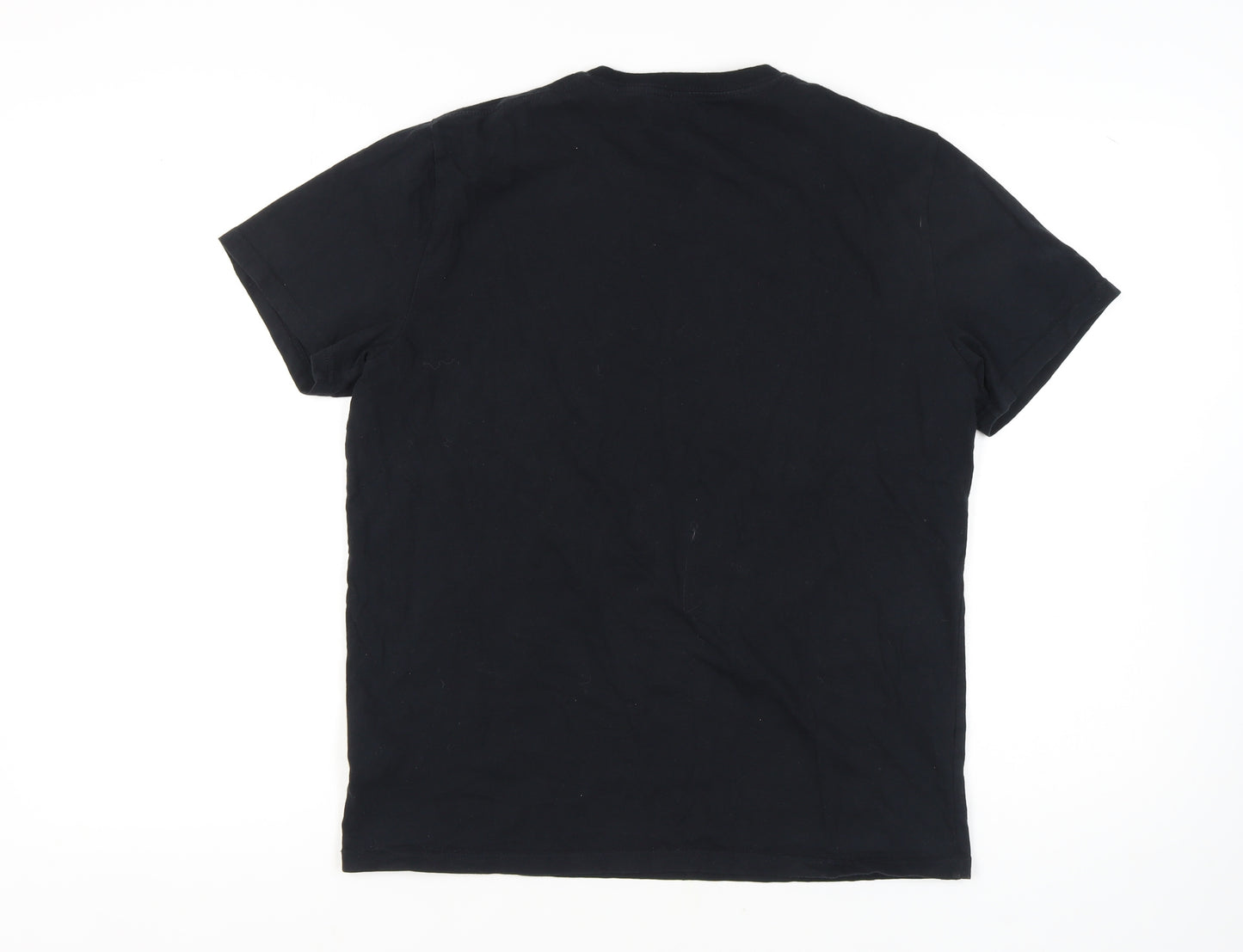 Hollister Men’s Black Logo T-Shirt L Regular Cotton
