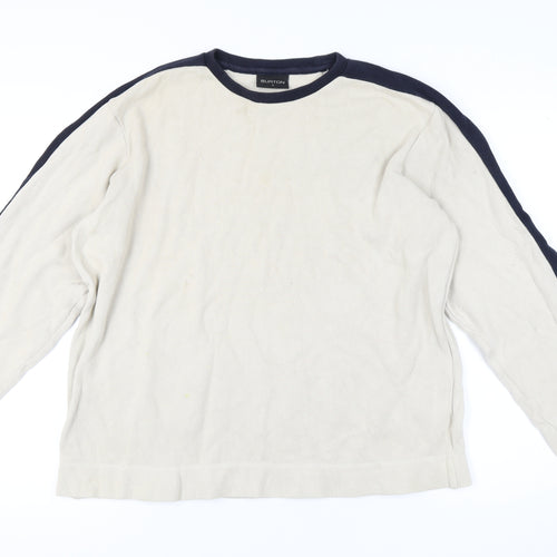 Burton Men's Beige Pullover Sweater L, Long Sleeve