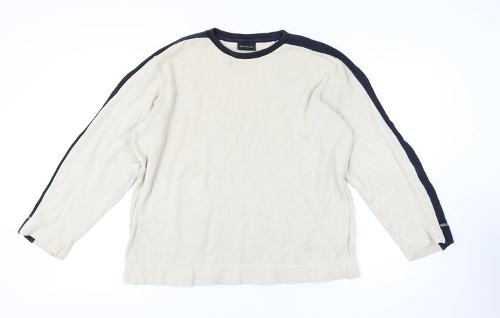 Burton Men's Beige Pullover Sweater L, Long Sleeve