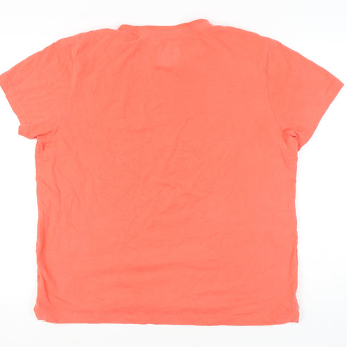 Crew Clothing T-Shirt Unisex Orange L Cotton Casual