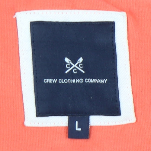 Crew Clothing T-Shirt Unisex Orange L Cotton Casual