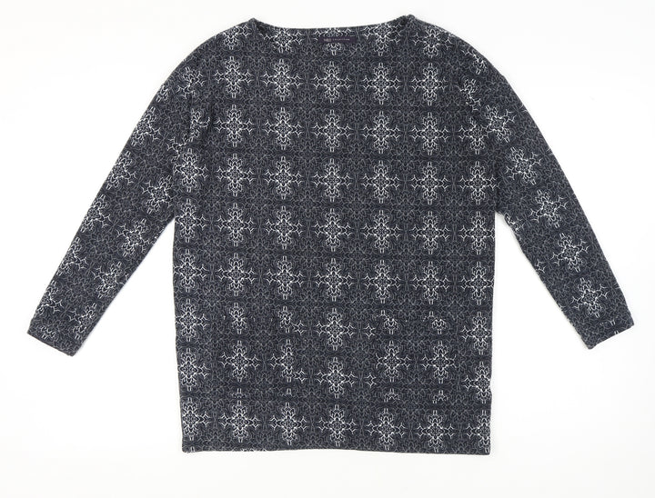 Marks and Spencer Women's Geometric Long Sleeve Top
