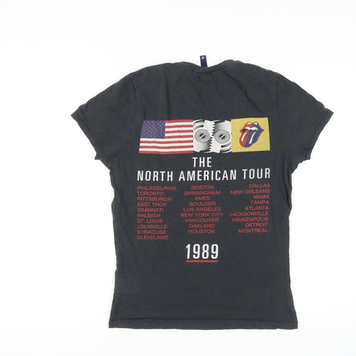 H&M Women's Black T-Shirt, Size S, Music Graphic