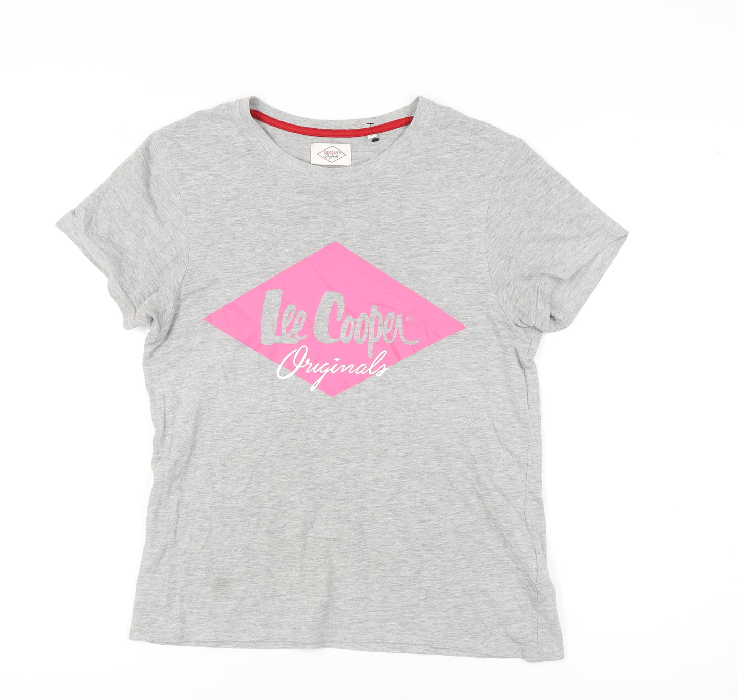 Lee Cooper Womens Grey T-Shirt Size 8 Casual